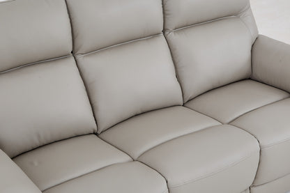 Cinecitta 3 Seater Electric Recliner Sofa - Grey Leather - Image 8