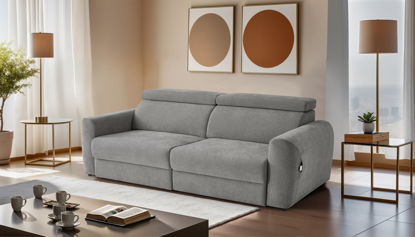 Dakota 3 Seater Electric Sofa Bed - Grey