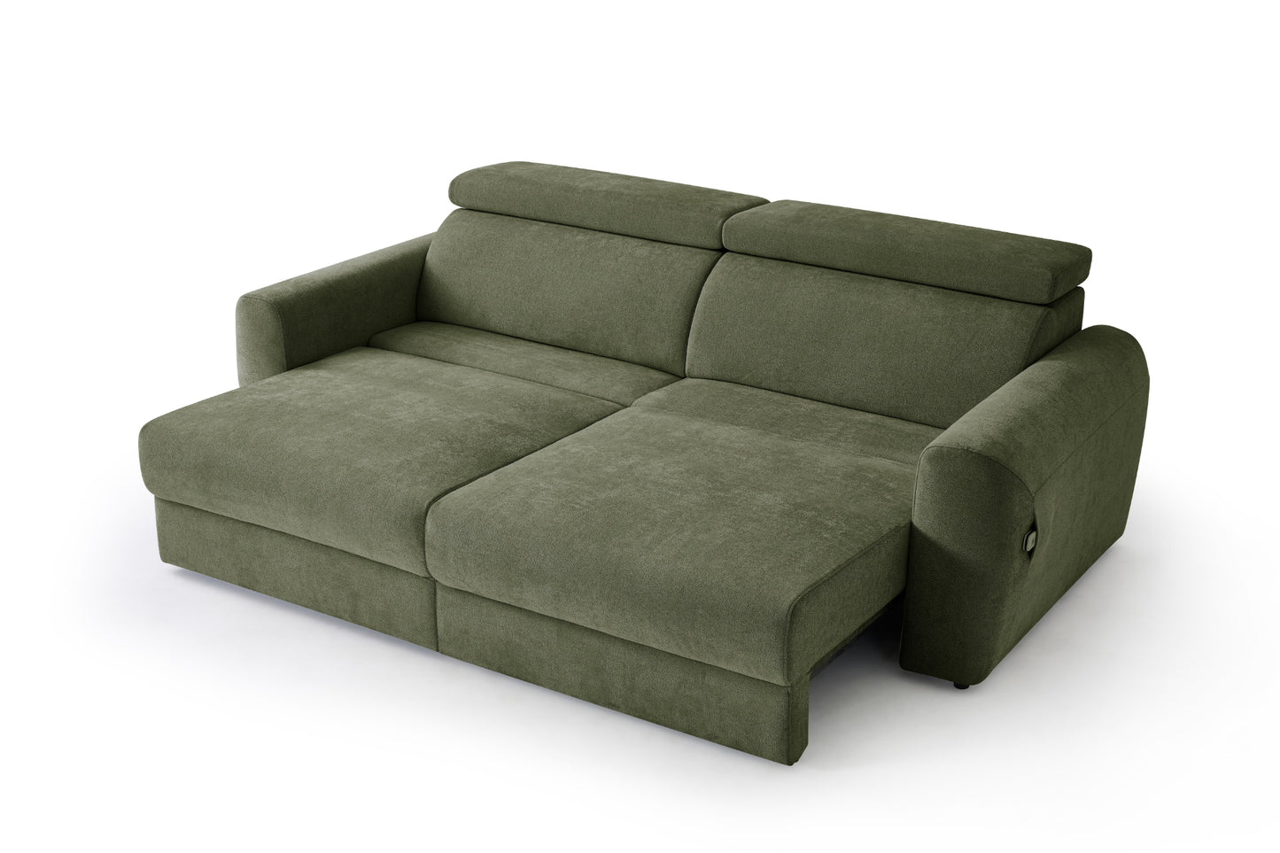 Dakota 3 Seater Electric Sofa Bed - Olive