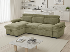Hudson Universal Corner Sofa Bed - Green