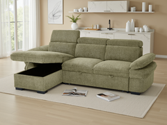 Hudson Universal Corner Sofa Bed - Green
