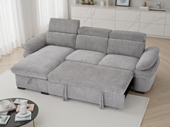 Hudson Universal Corner Sofa Bed - Grey