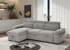 Hudson Universal Corner Sofa Bed - Grey