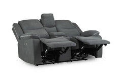 Harald Electric Recliner 2 Seater Sofa - Graphite