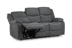 Harald Electric Recliner 3 Seater Sofa - Graphite