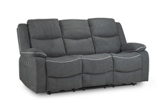 Harald Electric Recliner 3 Seater Sofa - Graphite