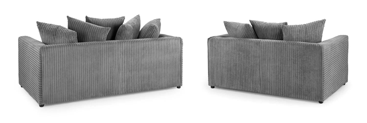 Harley Jumbo 3+2 Seater Sofa - Grey