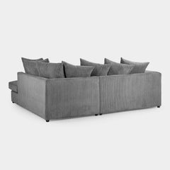 Harley Jumbo Sofa Right Hand Facing Corner Grey