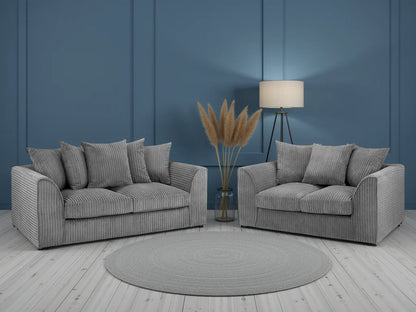 Harley Jumbo 3+2 Seater Sofa - Grey