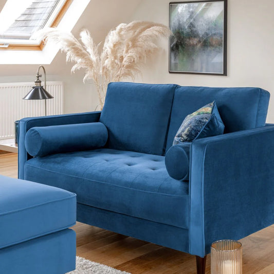 Harper Sofa Plush Blue 2 Seater