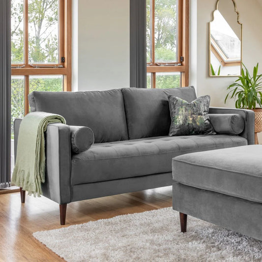 Harper Sofa Plush Grey 3 Seater