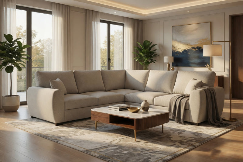 Hugo Corner Sofa - Mocha