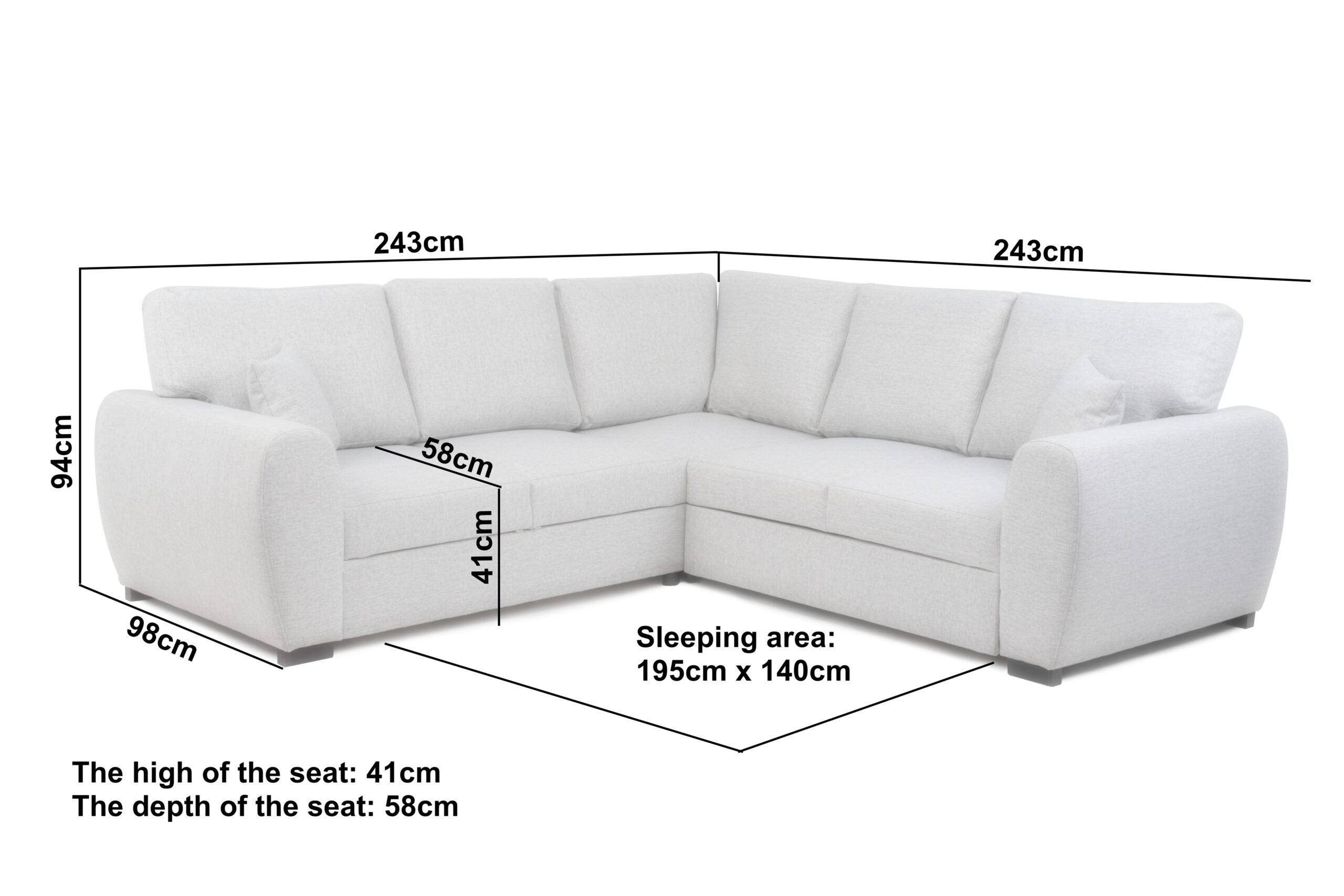 Hugo Corner Sofa - Silver