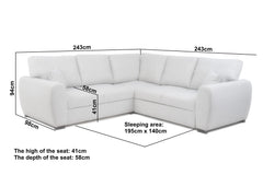 Hugo Corner Sofa - Silver