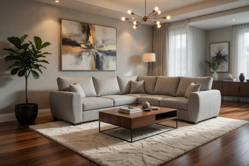 Hugo Corner Sofa - Silver