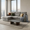 Archie Grey Chenille Fabric Corner Sofabed with Storage