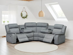 Linden Recliner Sofa Grey Large Corner