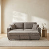 Nathan Grey Chenille Fabric 3 Seater Sofabed