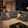 Atlanta Electric Recliner Corner Sofa Micro Fibre Fabric