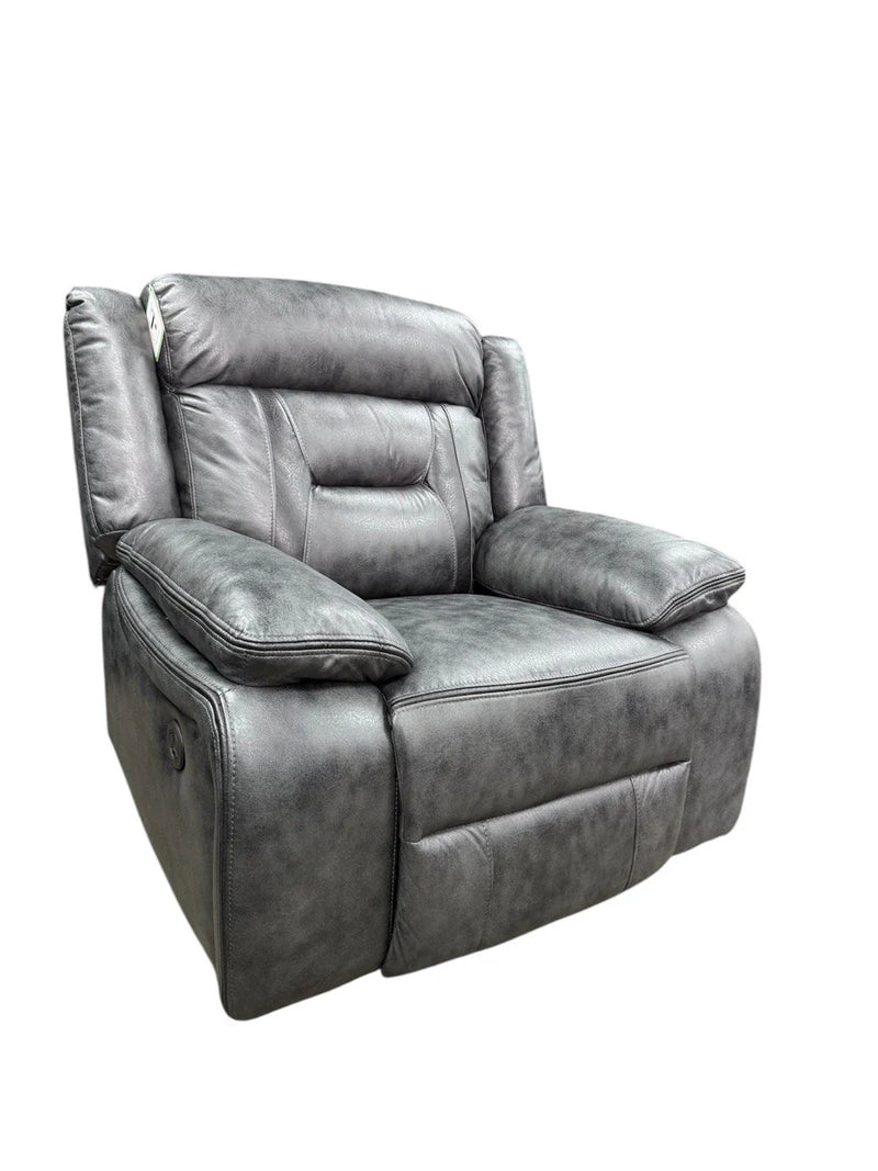 Nova Leather Electric Recliner Arm Chair Grey