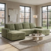 Como U Shape Corner Sofabed - Green