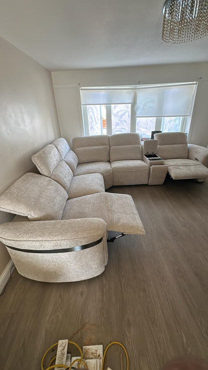 Bicester LED Modular Power Recliner Corner Sofa