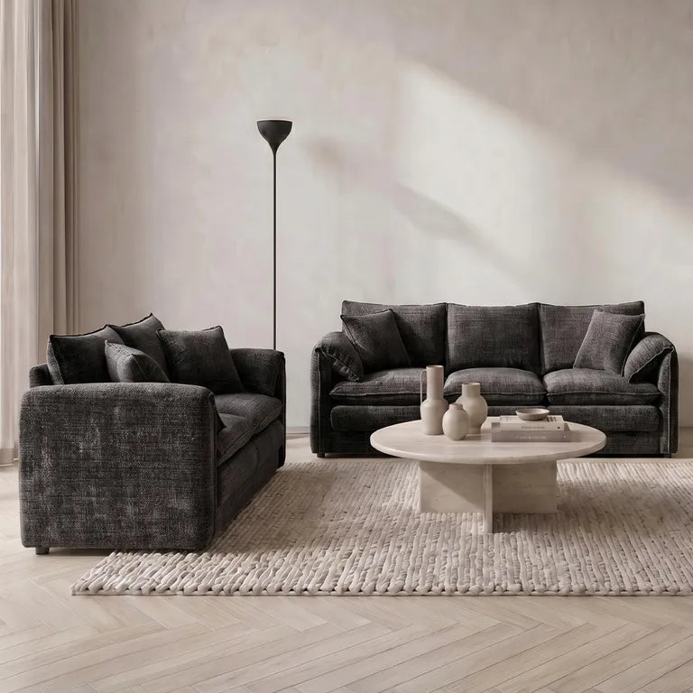 Solaya 3+2 Seater Sofa - Black