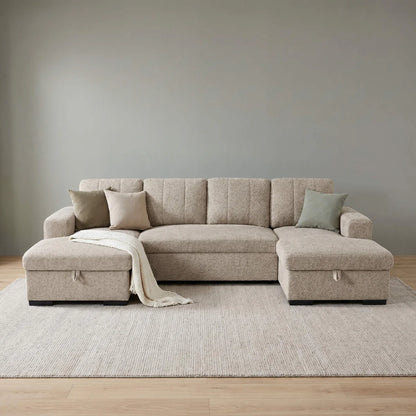 Como U Shape Sofa Bed - Beige