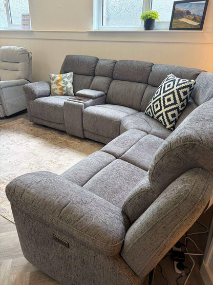 Owen Electric Recliner Modular Corner Sofa - Grey