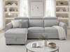 Montrose Universal Storage Sofa Bed - Silver