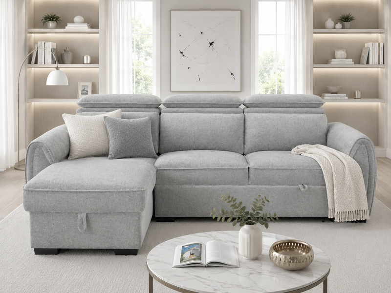 Montrose Universal Storage Sofa Bed - Silver