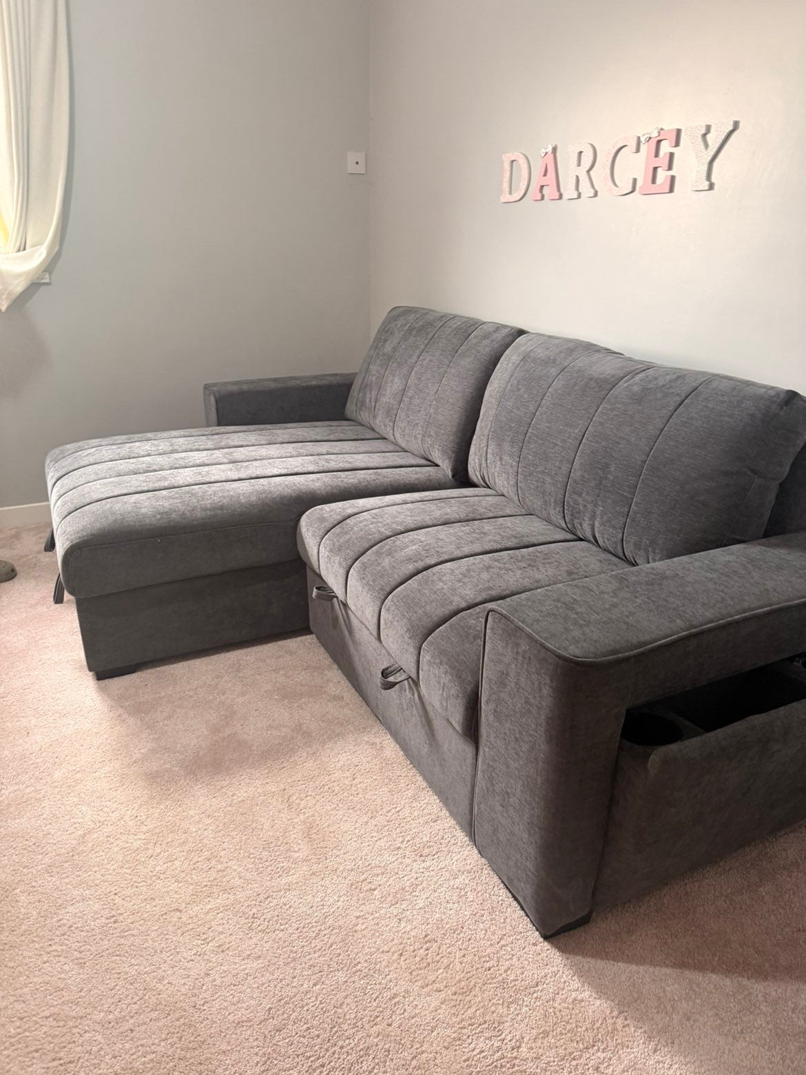Franklin Universal Storage Sofa Bed With Cupholders & USB/C Charging