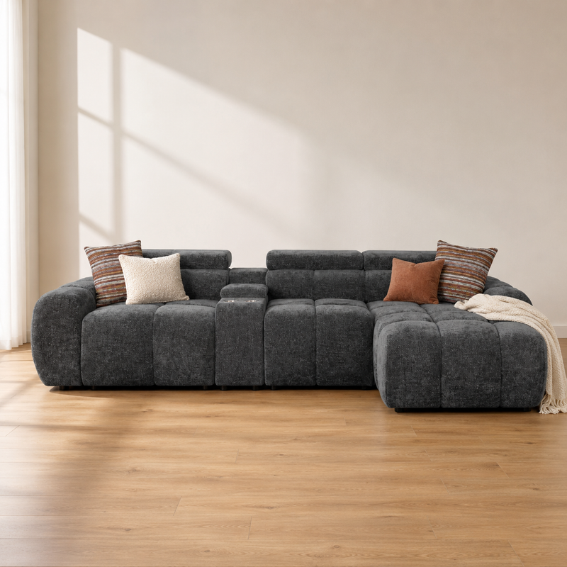 Vermont Dark Grey Electric Power Sofa Bed