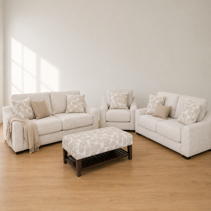 Douglas Beige 3+2+1 Seater Sofa Set
