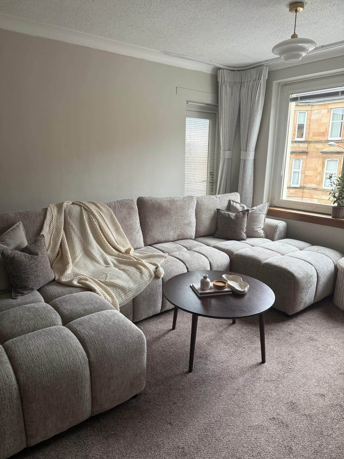 Shanghai Luxury U Shape Sofa Bed - Beige