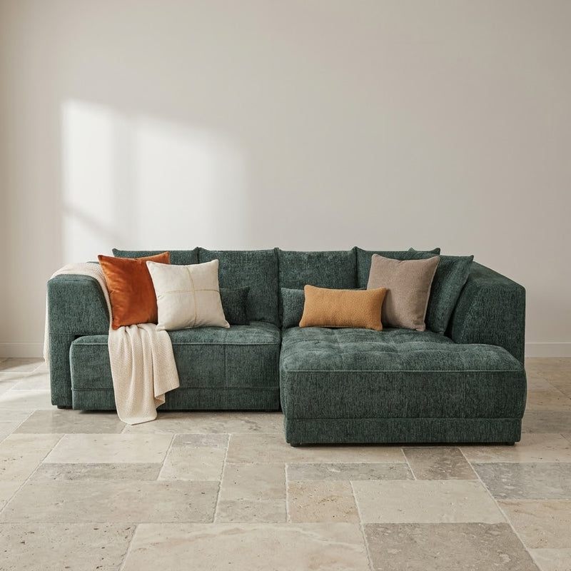 Brooklyn Electric Storage Right Hand Sofa Bed - Emerald