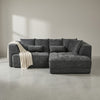 Brooklyn Electric Storage Right Hand Sofa Bed - Charcoal