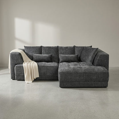 Brooklyn Electric Storage Right Hand Sofa Bed - Charcoal
