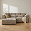 Brooklyn Electric Storage Left Hand  Sofa Bed - Mushroom Beige
