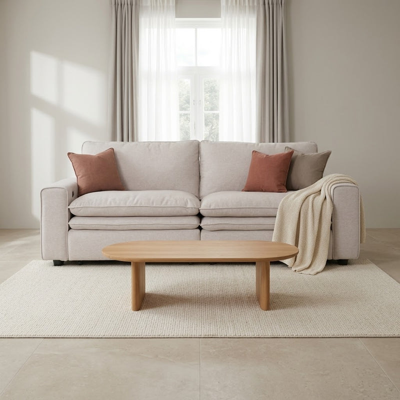 Florence Cloud Electric Seat Extension Sofa Bed  - Beige