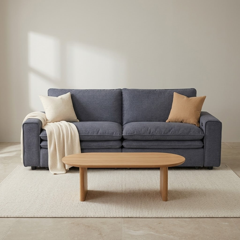 Florence Cloud Electric Seat Extension Sofa Bed - Grey