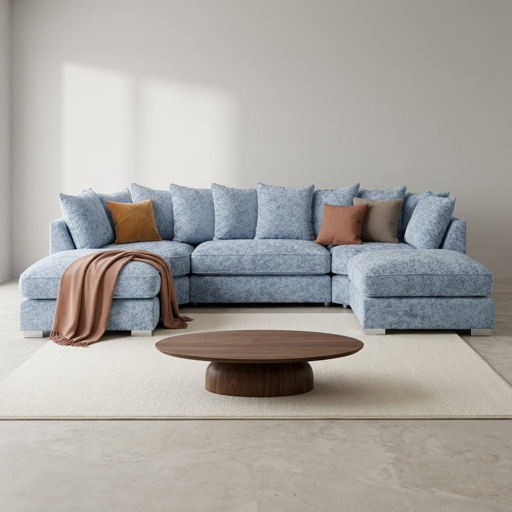 Bishop Alaska Sky U Shape Sofa