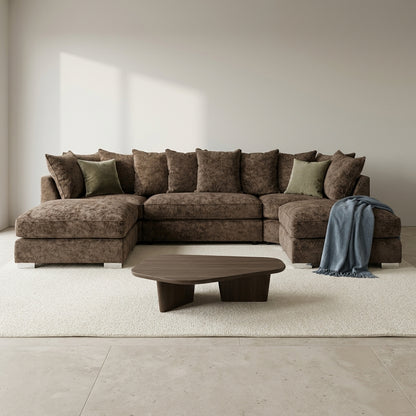 Bishop Alaska Chocolate U Shape Sofa