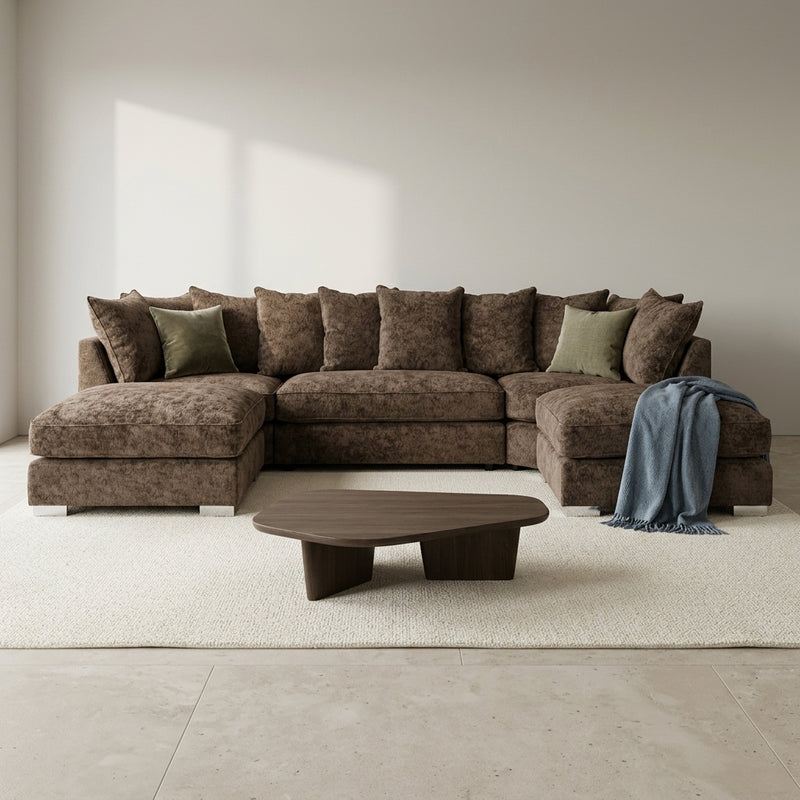 Bishop Alaska Chocolate U Shape Sofa