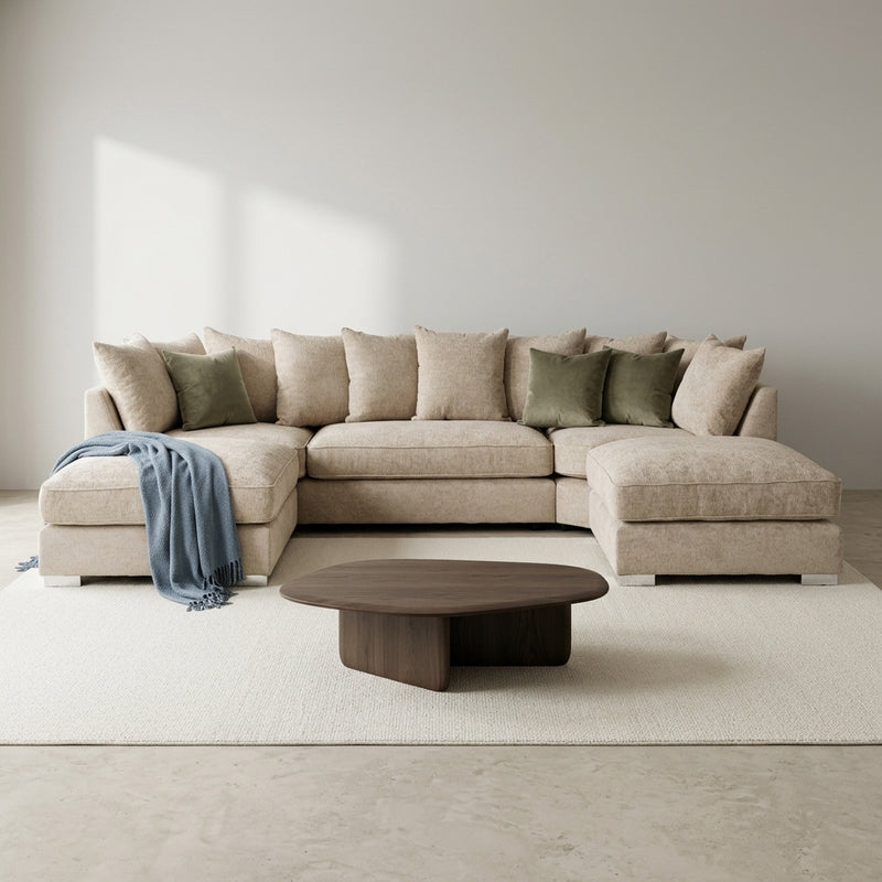Bishop Alaska Beige U Shape Sofa
