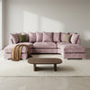 Bishop Alaska Pink U Shape Sofa
