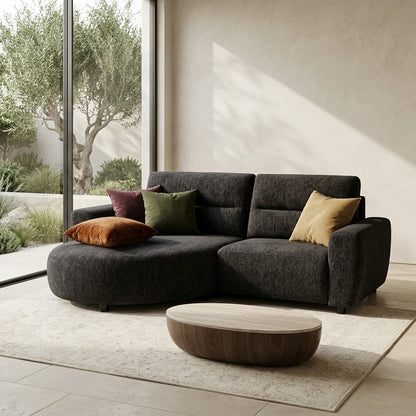 Denver Sofa Black Electric Recliner Left Hand