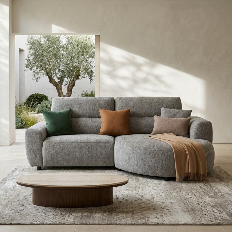 Denver Sofa Grey Electric Recliner Right Hand
