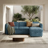 Capri Corner Sofa Bed With Storage - Blue - Universal Chaise - Pull Out Bed