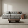Harry Grey Chenille Fabric Corner Sofabed with Storage
